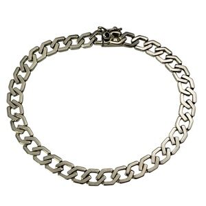 Caplain St. Andre France 18K White Gold Link Bracelet #20928